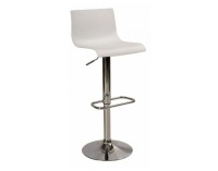 Barová stolička C-338 - biela / chróm
