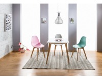 Jedálenský stôl Declan I - biela / buk