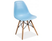 Jedálenská stolička Enzo - buk / modrá