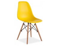 Jedálenská stolička Enzo - buk / žltá