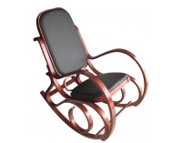 Hojdacie kreslo Gordon Classic L - čerešňa antická / čierna ekokoža