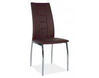Jedálenská stolička H-880 - chróm / hnedá