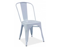 Jedálenská stolička Loft - biely kov