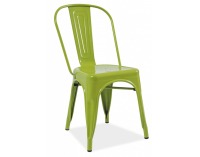 Jedálenská stolička Loft - zelený kov