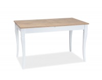 Rozkladací jedálenský stôl Ludwik - dub sonoma / biela