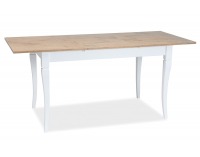 Rozkladací jedálenský stôl Ludwik - dub sonoma / biela