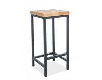 Barová stolička Metro - dub / čierna