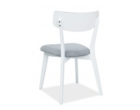 Jedálenská stolička MR-SC - sivá / biela