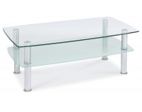 Konferenčný stolík Panda - sklo / chróm