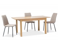 Rozkladací jedálenský stôl Prism - biela