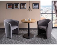 Okrúhly jedálenský stôl Puro II - dub prírodný / čierna