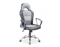 Kancelárska stolička s podrúčkami Q-033 - sivá / čierna