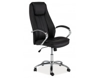 Kancelárska stolička s podrúčkami Q-036 - čierna