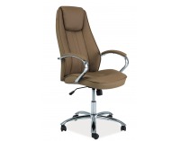 Kancelárska stolička s podrúčkami Q-036 - hnedá