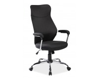 Kancelárska stolička s podrúčkami Q-319 - čierna