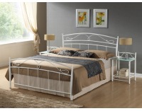 Kovová manželská posteľ s roštom Siena 160 - biela