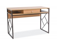 Písací stôl Tablo B - dub / tmavohnedá