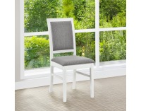 Jedálenská stolička Silven - biela / sivá