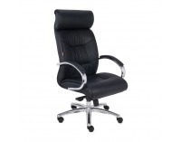 Kancelárske kreslo s podrúčkami Sinus - čierna / chróm