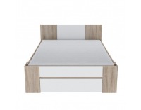 Posteľový rám Sirius 140 140x200 cm - dub sonoma / biela