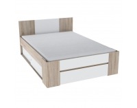 Posteľový rám Sirius 140 140x200 cm - dub sonoma / biela