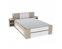Posteľový rám Sirius 140 140x200 cm - dub sonoma / biela