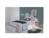 Posteľový rám Sirius 140 140x200 cm - dub sonoma / biela