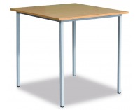 Klubový stôl z uzavretého štvorcového profilu SJ-01 - svetlosivá / buk