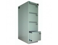 Kovová kartotéková skriňa SK-A4/4 - svetlosivá