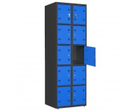 Boxová šatňová skriňa SK300-010 - grafit / modrá