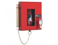 Presklená núdzová skrinka na kľúče SKE - červená