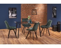 Sklenený jedálenský stôl Trax - dymová / čierna