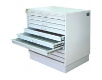 Výkresová skrinka s podstavcom SM/A0/10 - svetlosivá