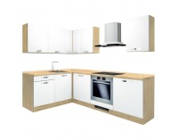 Rohová kuchynská linka Smile 180x240 - dub arlington / biela artic matná