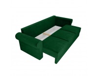 Rozkladacia pohovka s úložným priestorom Smoky - zelená / žltá