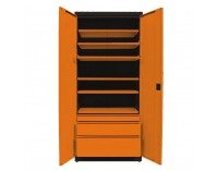Skriňa na náradie so zámkom SN880 BP 01 - grafit / oranžová