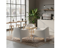 Záhradné stohovateľné kreslo Sokra New - biela