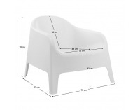 Záhradné stohovateľné kreslo Sokra New - biela