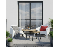 Záhradné stohovateľné kreslo Sokra New - biela