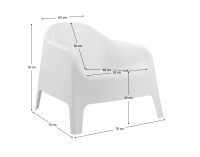Záhradné stohovateľné kreslo Sokra New - biela