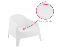 Záhradné stohovateľné kreslo Sokra New - biela