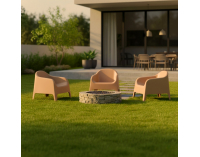 Záhradné stohovateľné kreslo Sokra New - hnedá