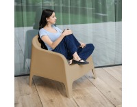 Záhradné stohovateľné kreslo Sokra New - hnedá