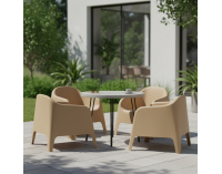 Záhradné stohovateľné kreslo Sokra New - hnedá