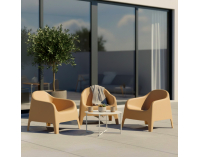 Záhradné stohovateľné kreslo Sokra New - hnedá