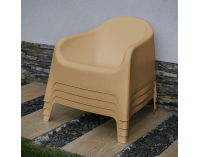 Záhradné stohovateľné kreslo Sokra New - hnedá