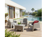 Záhradné stohovateľné kreslo Sokra New - sivá