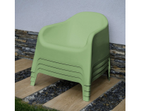 Záhradné stohovateľné kreslo Sokra New - zelená