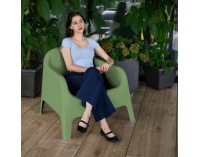 Záhradné stohovateľné kreslo Sokra New - zelená