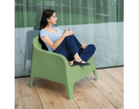 Záhradné stohovateľné kreslo Sokra New - zelená